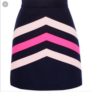 MSGM Chevron Wool-blend Mini Skirt
